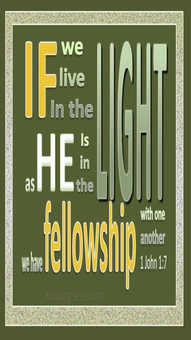 1 John 1:7 Walk In The Light (green)